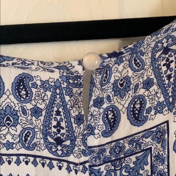Blue and white print romper - Picture 4 of 5